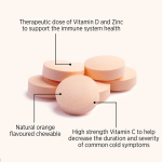 High Strength Vit C + Vit D + Zinc Chewables